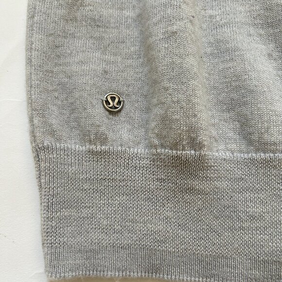 Lululemon Simply Wool Merino Knit Sweater pullover Heather Starlight Gray READ - Picture 6 of 14
